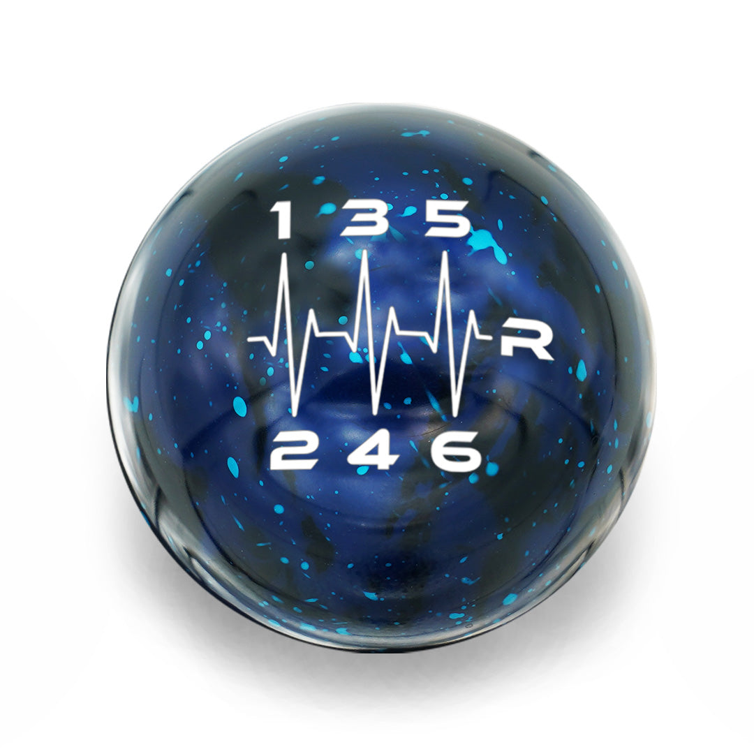 Billetworkz Cosmic Space Shift Knob - 6 Speed Heartbeat Engraving for Honda