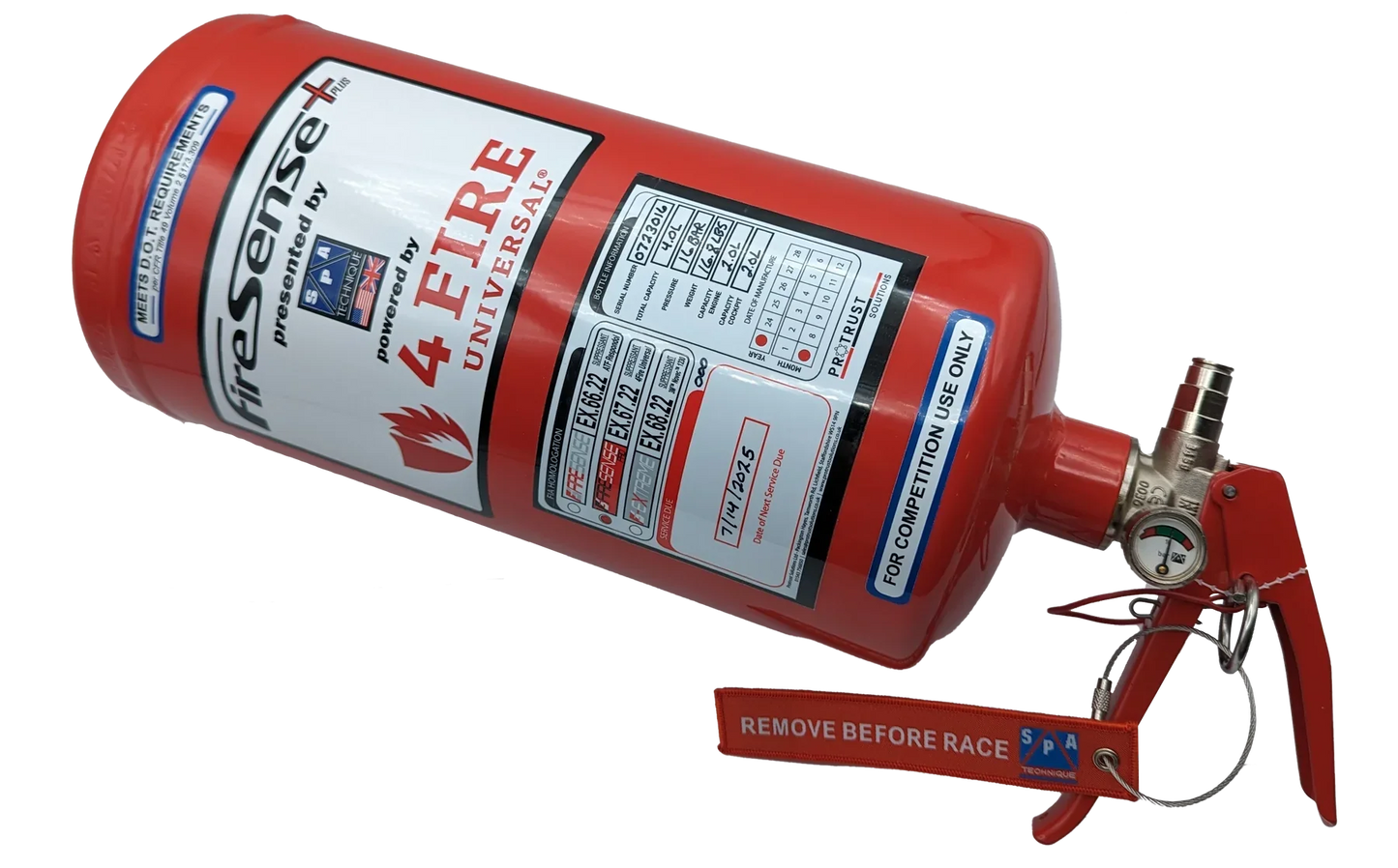 4.0 Ltr. 4Fire Universal(AFFF-AR), Steel Mechanical - FIA 2023 Fire Suppression System