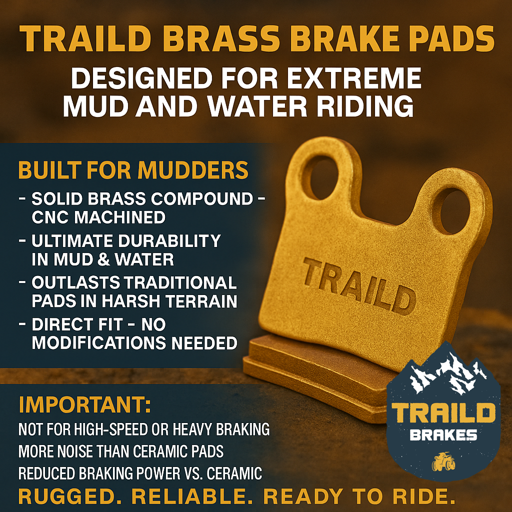 Polaris Ranger Crew 570/700/800/900/XP 1000/Diesel 2008-2024 Brass Brake Pad Set