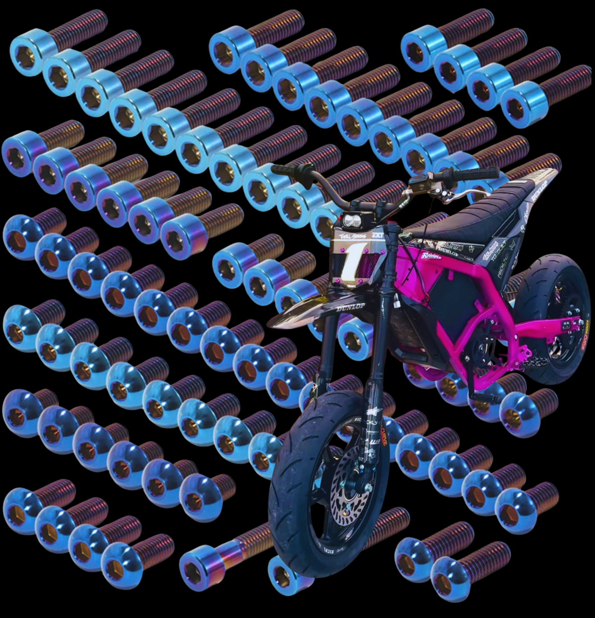 FULL TITANIUM KIT YOZMA/STRIKE (REAL GRADE 5 TITANIUM)
