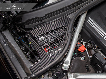 AutoTecknic Dry Carbon Engine Cowl Panel Trim Set - BMW G05 X5 | G06 X6 | G07 X7