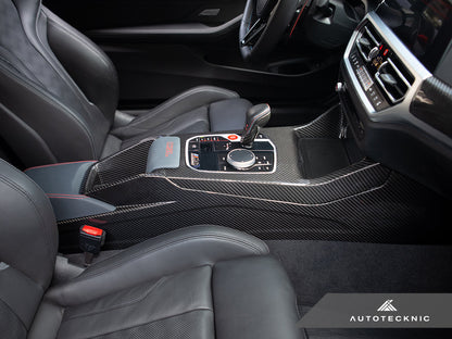 AutoTecknic Pre-Preg Carbon CSL Center Console - BMW G8X M2 / M3 / M4 (Automatic)