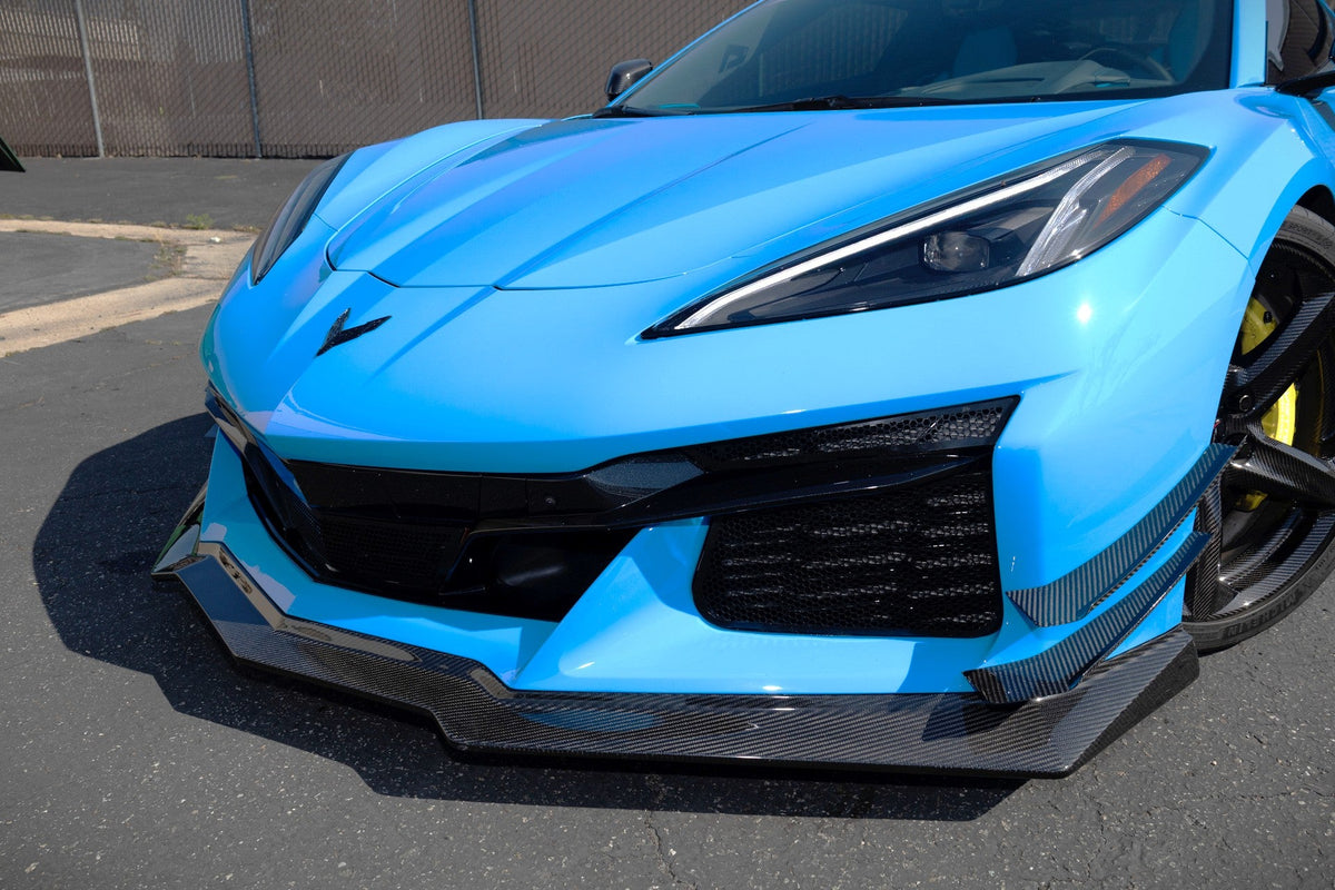 Carbon Fiber Front Splitter/ Airdam/ Lip - Chevrolet Corvette C8 Z06, E Ray, ZR1, Grand Sport