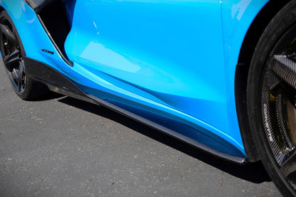 Carbon Fiber Side Rocker Extensions/ Side Skirts - Chevrolet Corvette C8 Z06/ E Ray/ ZR1/ Grand Sport