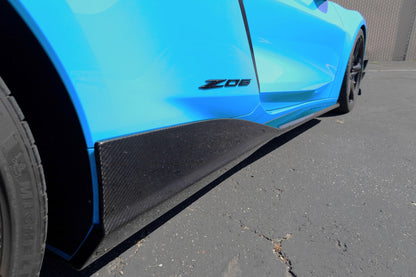 Carbon Fiber Side Rocker Extensions/ Side Skirts - Chevrolet Corvette C8 Z06/ E Ray/ ZR1/ Grand Sport