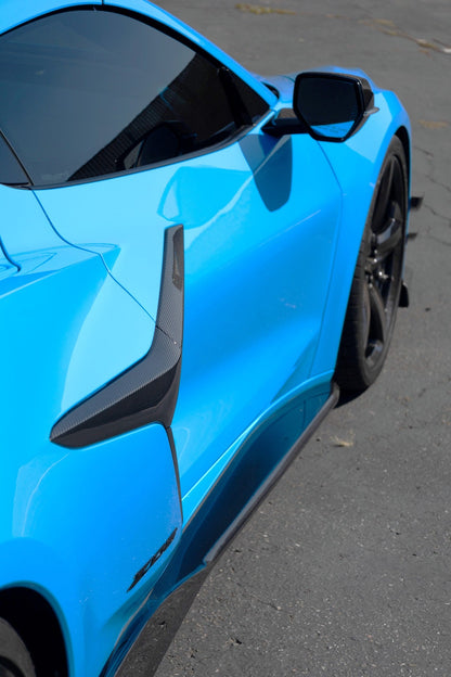 Carbon Fiber Side Rocker Extensions/ Side Skirts - Chevrolet Corvette C8 Z06/ E Ray/ ZR1/ Grand Sport