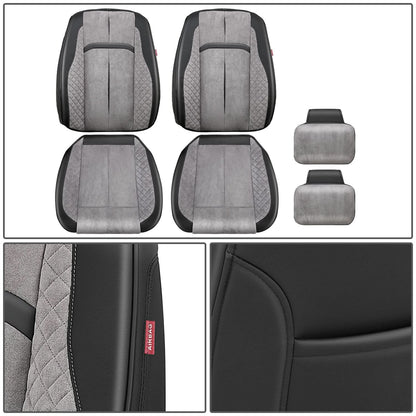 Voris Style Front Row Seat Covers - Black/Grey