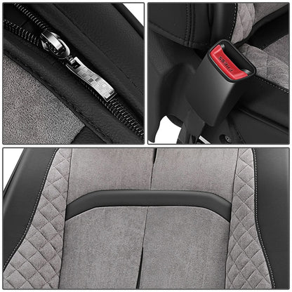 Voris Style Front Row Seat Covers - Black/Grey