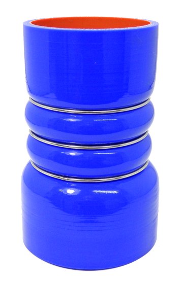 3.5" ID to 3" ID x 6" Long Silicone Reducing Charge Air Cooler Hose, Gloss Blue