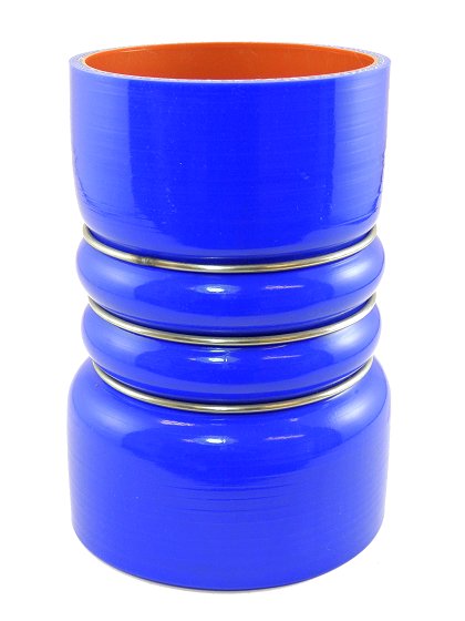 4" ID to 3.5" ID x 6" Long Silicone Reducing Charge Air Cooler Hose, Gloss Blue