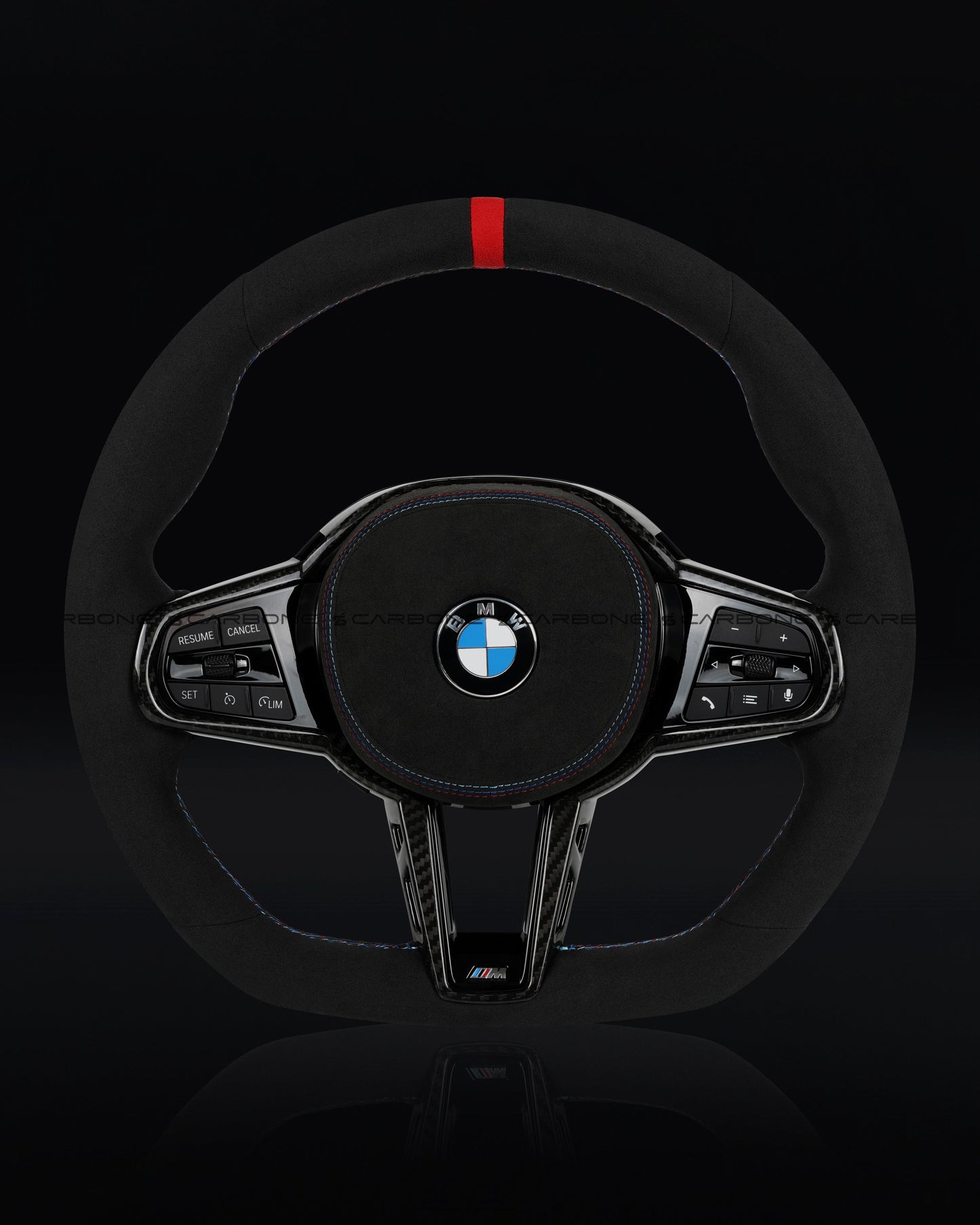 BMW LCI Alcantara Flat Bottom Steering Wheel for G Chassis- CARBONE's Signature Design for G20 G30 G80 G82 M3 M4 M2 M340i M5 M8 F90