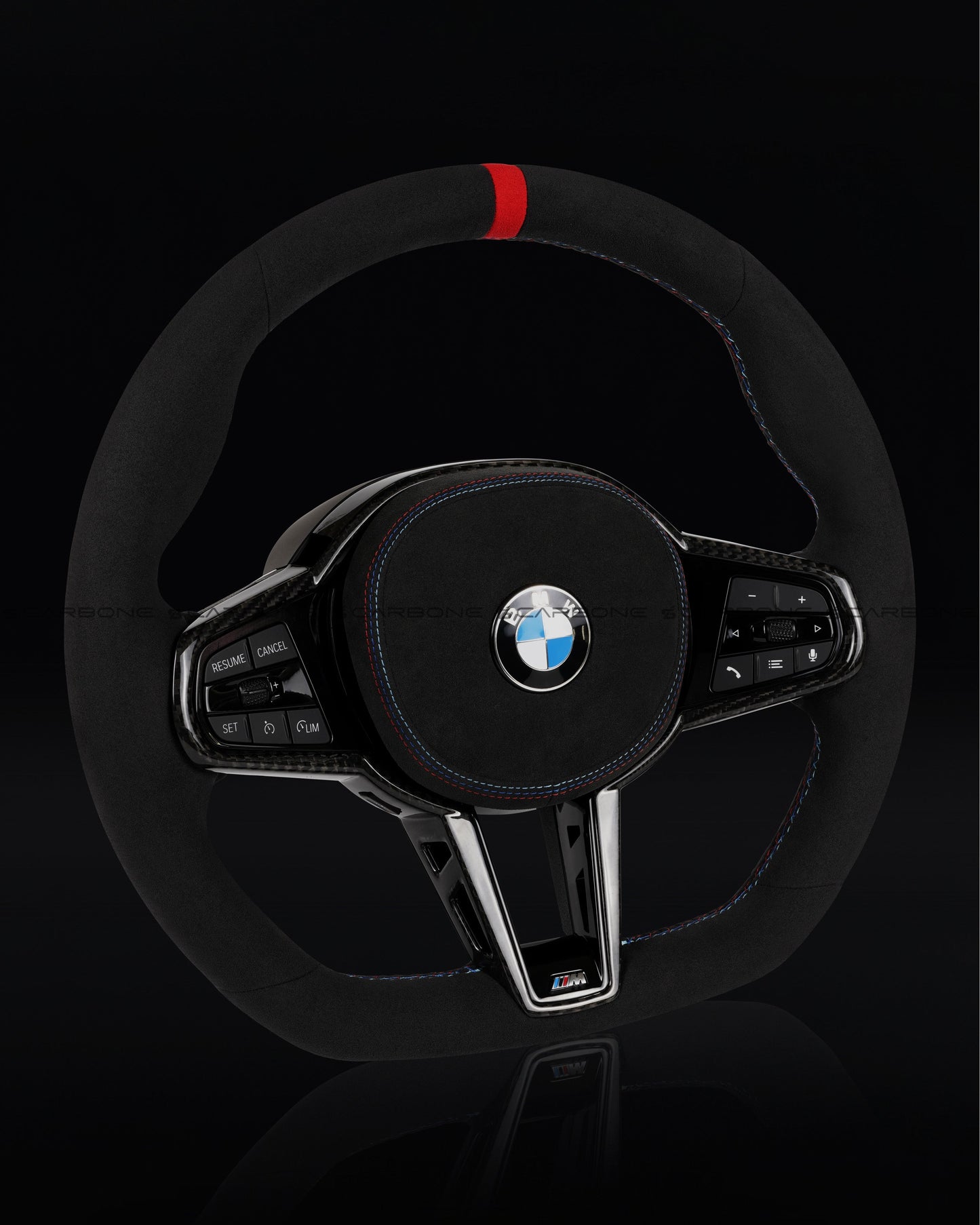 BMW LCI Alcantara Flat Bottom Steering Wheel for G Chassis- CARBONE's Signature Design for G20 G30 G80 G82 M3 M4 M2 M340i M5 M8 F90