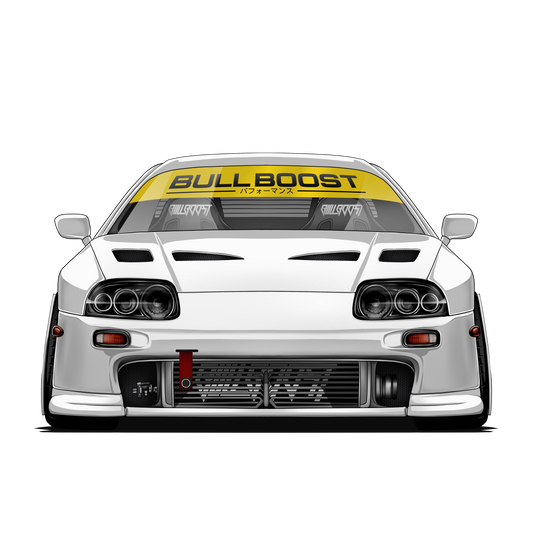 Bull Boost Vinyl Window Banner - Modern