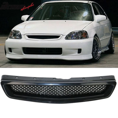 Fits 99-00 Honda Civic T-R Bumper Lip + Grille + Window Visor