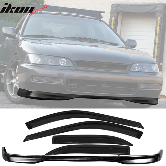Fits 96-97 Honda Accord TR Front Bumper Lip + Sun Window Visor