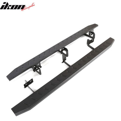 2009-2023 Dodge Ram Quad Cab Texture Black Side Step Bars Carbon Steel