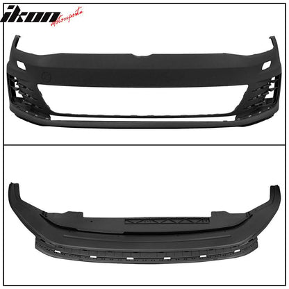 2015-2017 Golf 7 MK7 GTI Type Front Bumper + Black Red Chrome Grille