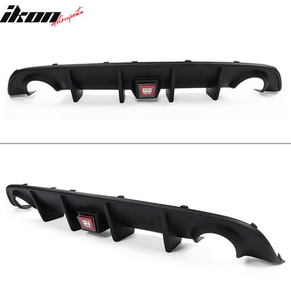 2015-2023 Dodge Charger Black Rear Bumper Diffuser Red Brake Light PP