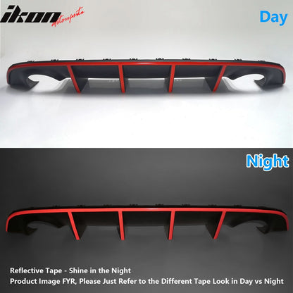 2012-2014 Dodge Charger OE Style Rear Diffuser w/ Red Reflective Tape