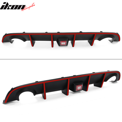 2015-2023 Dodge Charger Rear Diffuser w/ LED Lamp & Reflective Tape PP