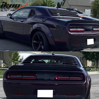 2008-2023 Dodge Challenger XE V2 Style Rear Side Window Louver PP PU