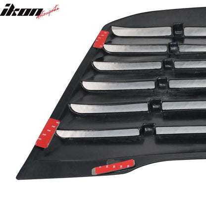 2015-2023 Ford Mustang V Style Matte Black Rear Side Window Louver ABS