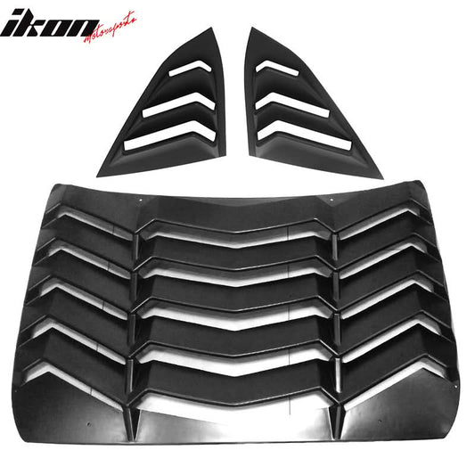 2016-2021 Honda Civic Sedan Rear Window Louver Side Quarter Scoop ABS