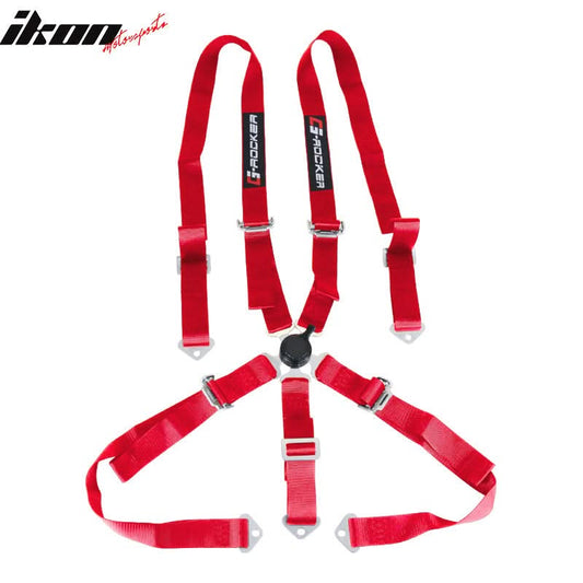 5 Point Red Go-kart UTV ATV Racing Harness Buckle Seat Belt Nylon