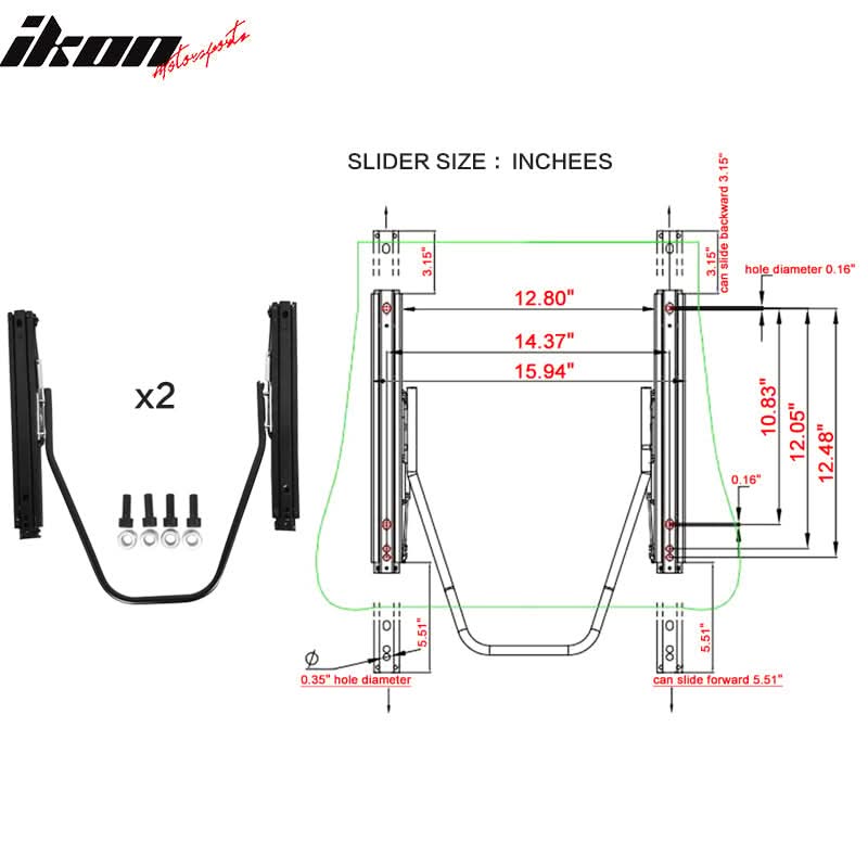 Universal Brown Racing Seat with Dual Slider 6 Point Cam-lock Belt PU
