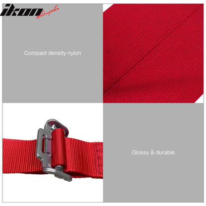 Universal Racing Seat Dual Slider 6 Point Cam-lock Belt PU Carbon