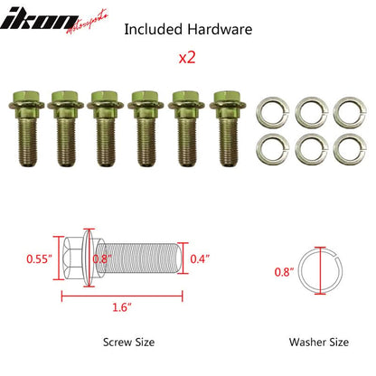 Universal Racing Seat Dual Slider 6 Point Cam-lock Belt PU Carbon