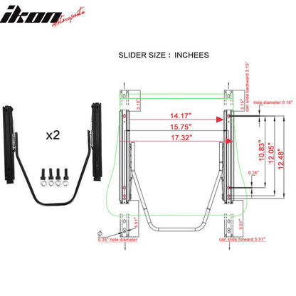 Universal White Bucket Racing Seat Dual Slider Buckle Belt Gray PU