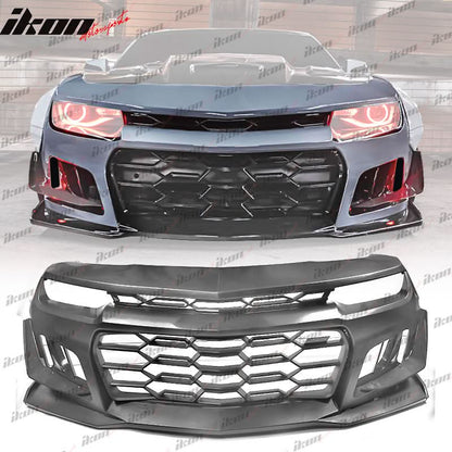 2014-2015 Chevy Camaro 1LE Style Front Bumper Cover PP + Hood Cover
