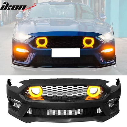 2018-2023 Ford Mustang 2021 Mach-1 Style Front Bumper Cover LED Grille
