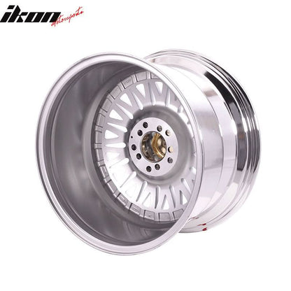 (2) 17X10 +25 5X100 / 5X114.3 Step Lip Deep Dish Mesh Wheels Rims