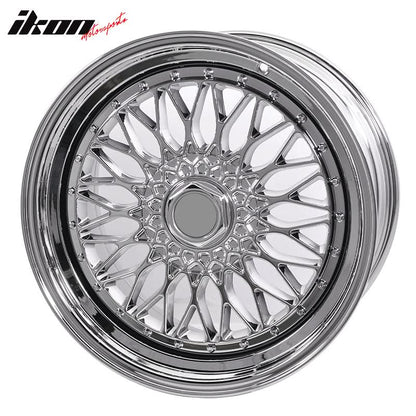 (2) 19X9.5 +40 5X114.3 / 5X120 Step Lip Deep Dish Mesh Wheels Rims
