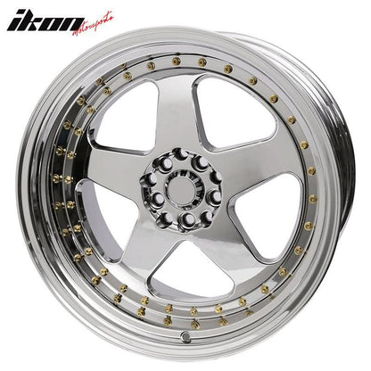 (2) 18X10 +30 5X100 / 5X114.3 Step Lip 5 Spoke Wheels Rim Replacement