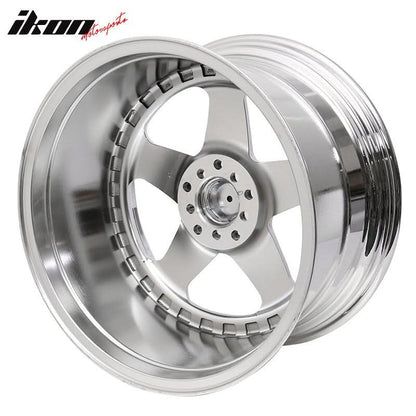 (4) 18X10 +30 5X100 / 5X114.3 Step Lip 5 Spoke Wheels Rims Replacement