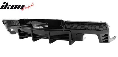2014-2015 Chevy Camaro Black Rear Diffuser + Quad Exhaust Tips