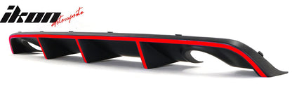 2012-2014 Dodge Charger OE Style Rear Diffuser w/ Red Reflective Tape