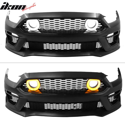 2015-2017 Ford Mustang Front Bumper Cover W/ Chin Lip LED Grille