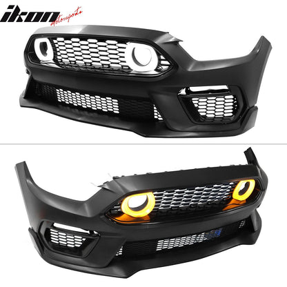 2015-2017 Ford Mustang Front Bumper Cover W/ Chin Lip LED Grille