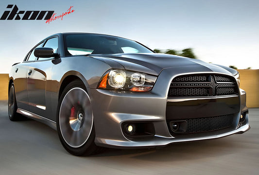2011-2014 Dodge Charger Front Bumper Conversion Grilles SRT8 Style Bla