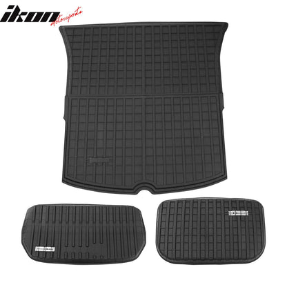 2020-2023 Tesla Model Y Black Trunk Mats Rear Seat Cover Injection TPE