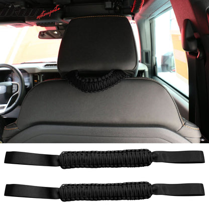 2021-2025 Ford Bronco Headrest Handles Roll Bar Grab Nylon 2PCS
