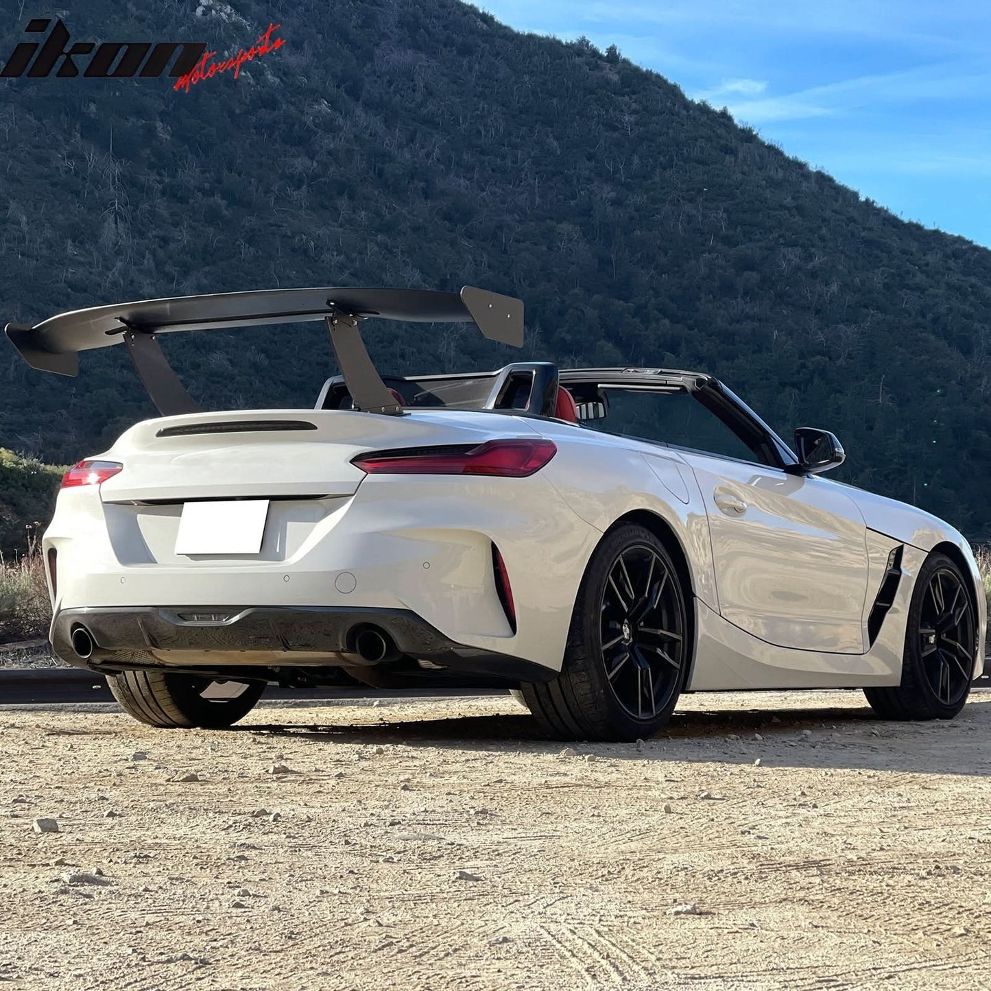 Universal 61'' GT Trunk Spoiler V1 Brackets V4A Legs + Side Plates ABS
