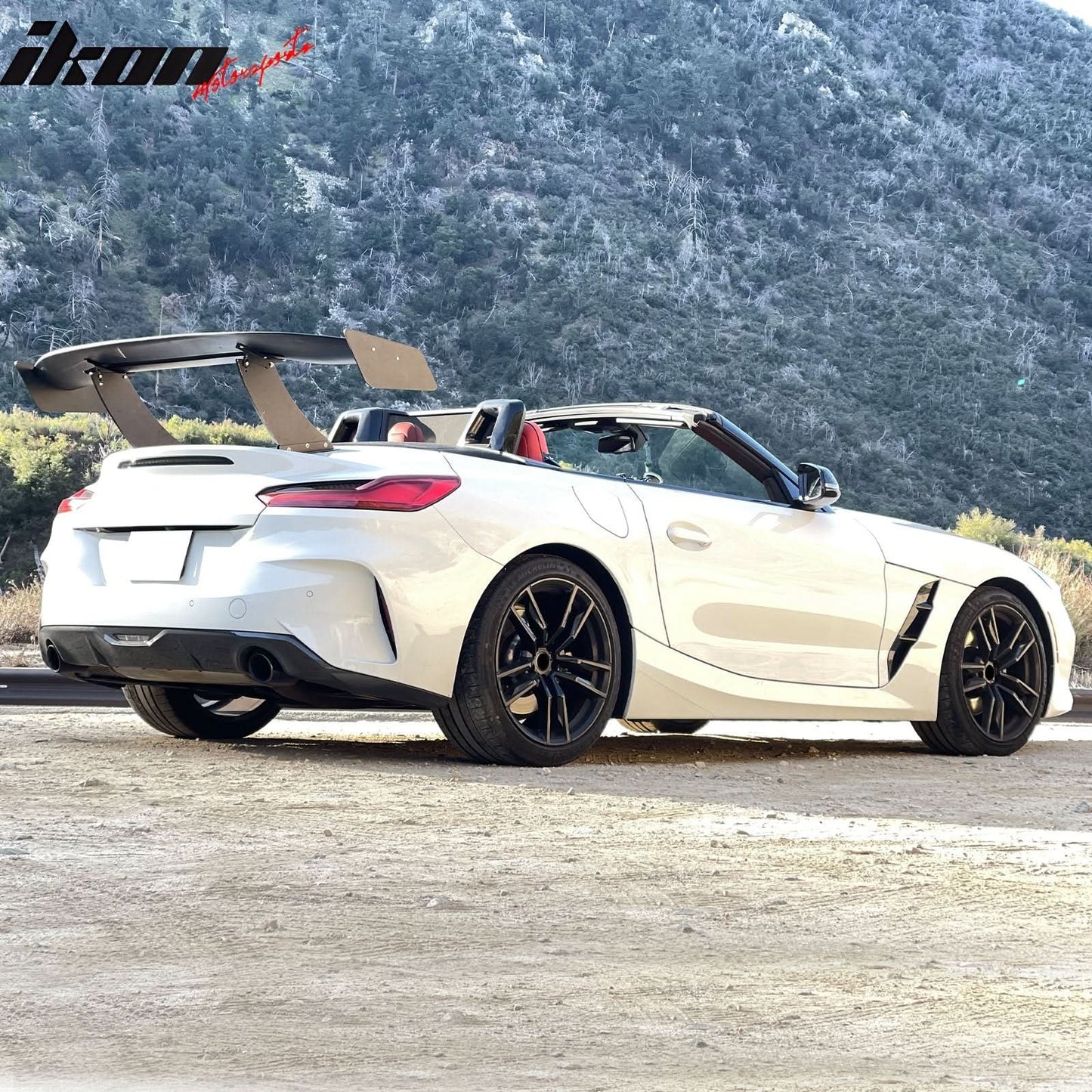 Universal 65'' GT Trunk Spoiler V1 Brackets V4A Legs + V4D Plates ABS