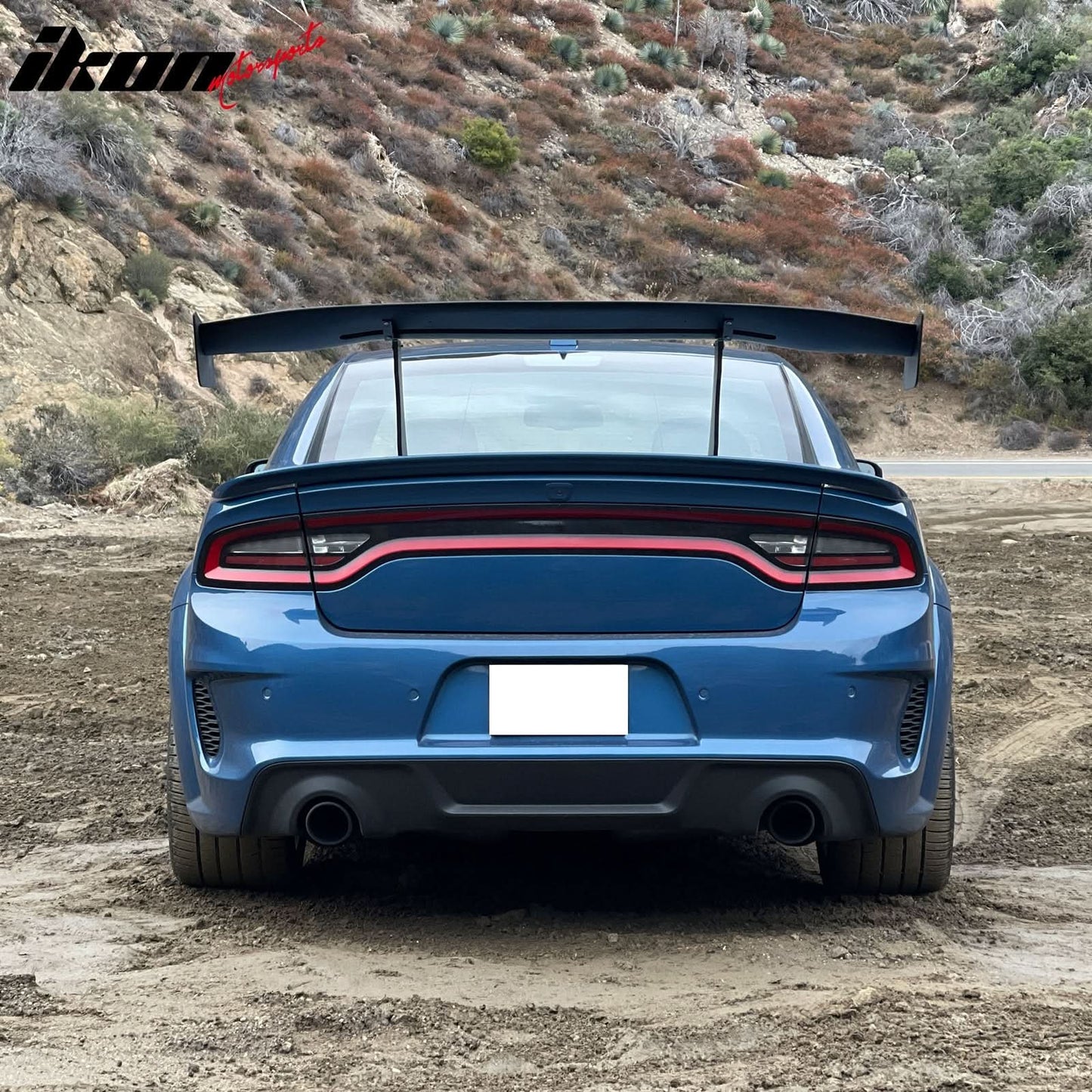 Universal 65'' GT Trunk Spoiler V1 Brackets V4B Legs + V4D Plates ABS