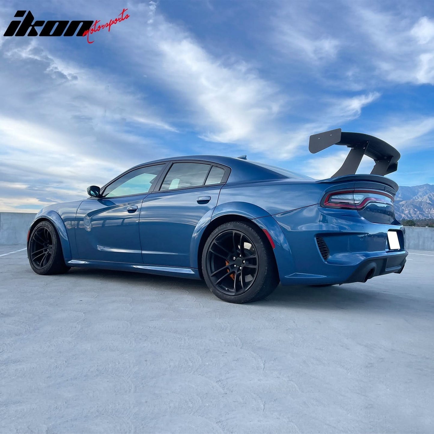 Universal 65'' GT Trunk Spoiler V1 Brackets V4C Legs + Side Plates ABS