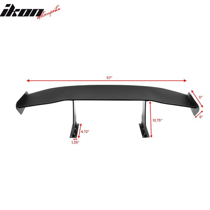 Universal 57'' GT Trunk Spoiler V1 Brackets V4B Legs + V4C Plates ABS